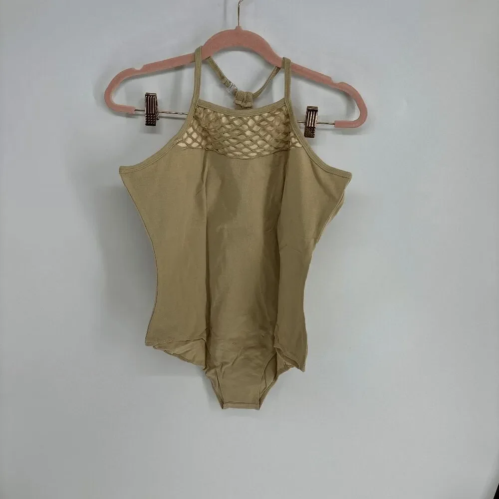 Arshiner Women's Tan Halter Back Sleeveless Bodysuit Size XL NWT - Picture 1 of 8